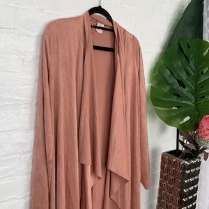 Dusty rose waterfall sweater